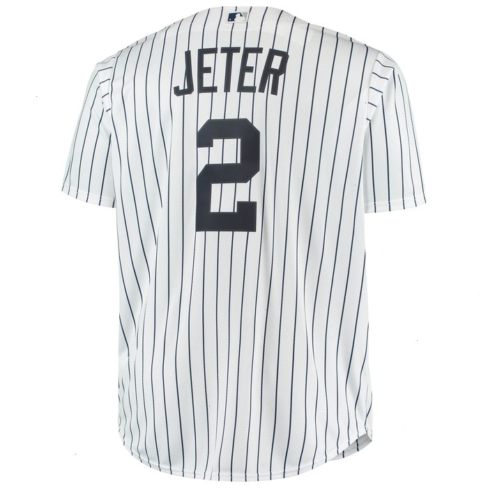 Derek Jeter New York Yankees Big & Tall Replica Player Jersey - White