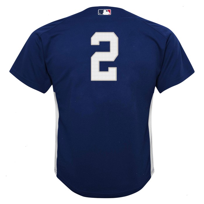 Derek Jeter New York Yankees Mitchell & Ness Youth Team Cooperstown Collection Mesh Batting Practice Jersey - Navy