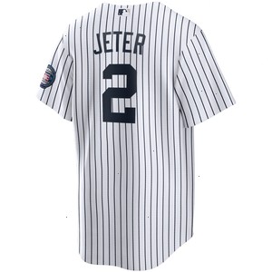 Derek Jeter New York Yankees Nike 2020 Hall of Fame Induction Home Replica Player Name Jersey - White/Navy