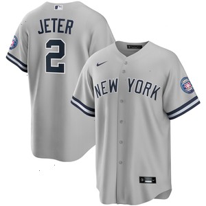 Derek Jeter New York Yankees Nike 2020 Hall of Fame Induction Road Replica Player Name Jersey - Gray