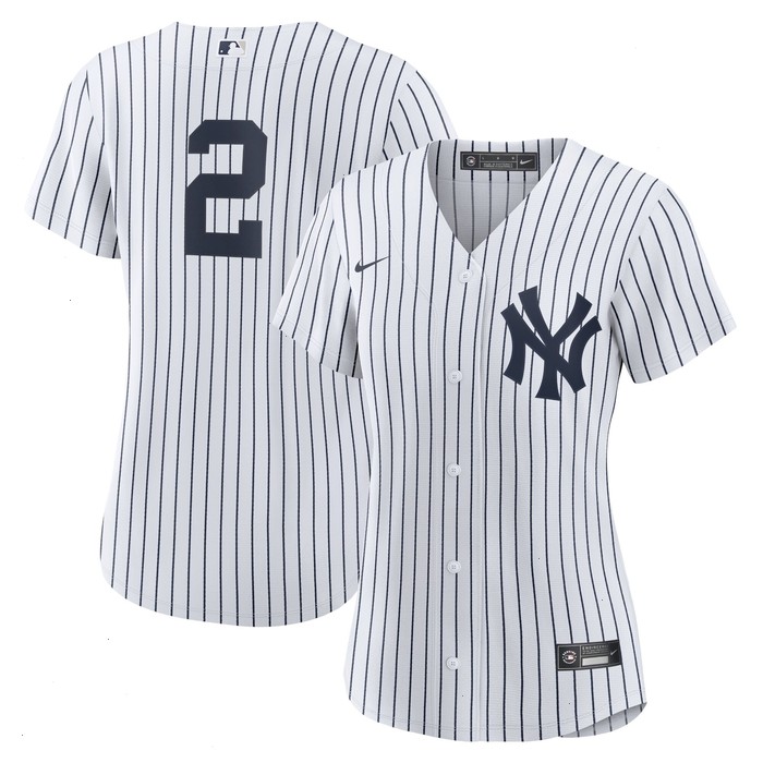 Derek Jeter New York Yankees Nike Women's Home Replica Player Jersey - White/Navy