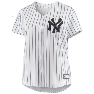 Derek Jeter New York Yankees Women's Plus Size Replica Player Jersey - White