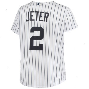 Derek Jeter New York Yankees Women's Plus Size Replica Player Jersey - White