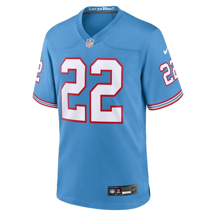 Derrick Henry Tennessee Titans Nike Oilers Throwback Alternate Game Player Jersey - Light Blue