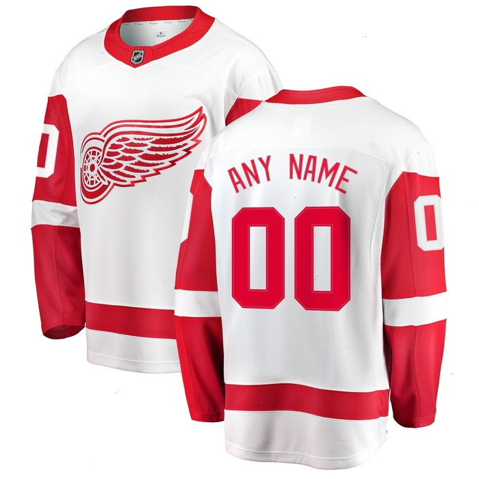 Detroit Red Wings Fanatics Branded Away Breakaway Custom Jersey - White