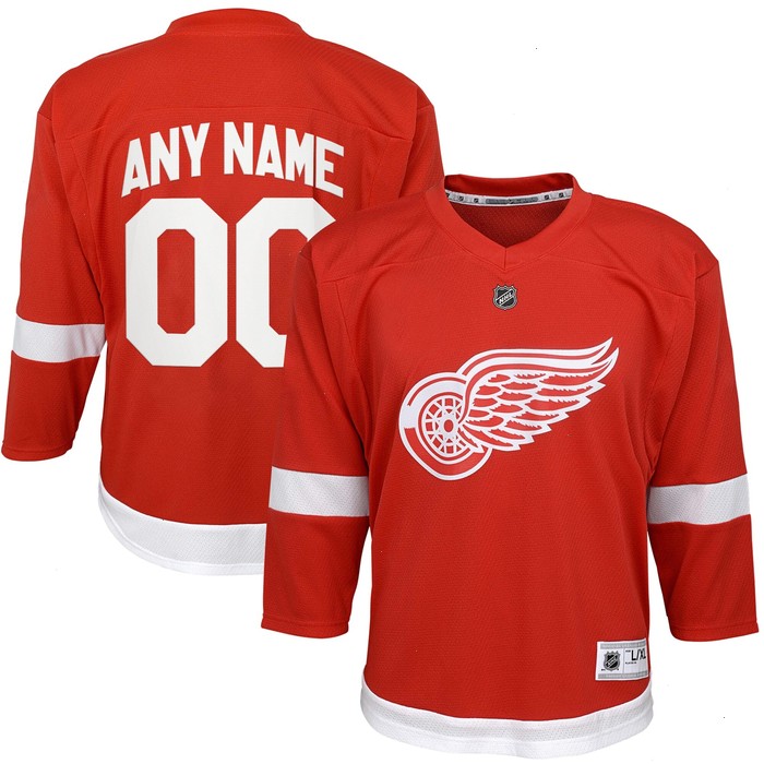 Detroit Red Wings Youth Home Replica Custom Jersey - Red