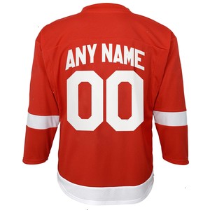 Detroit Red Wings Youth Home Replica Custom Jersey - Red