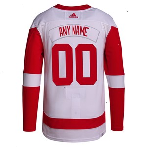 Detroit Red Wings adidas Away Primegreen Authentic Pro Custom Jersey - White