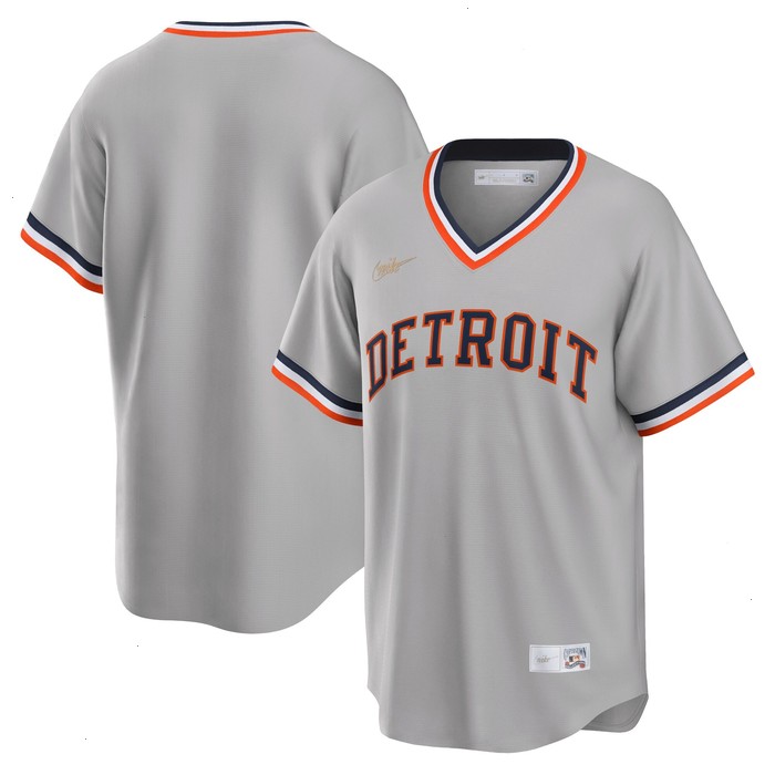 Detroit Tigers Nike Road Cooperstown Collection Team Jersey - Gray