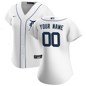 Detroit Tigers Nike Women's Home Replica Custom Jersey - White