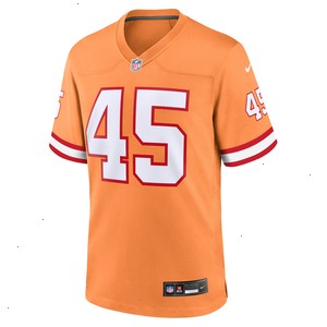 Devin White Tampa Bay Buccaneers Nike Throwback Game Jersey - Orange