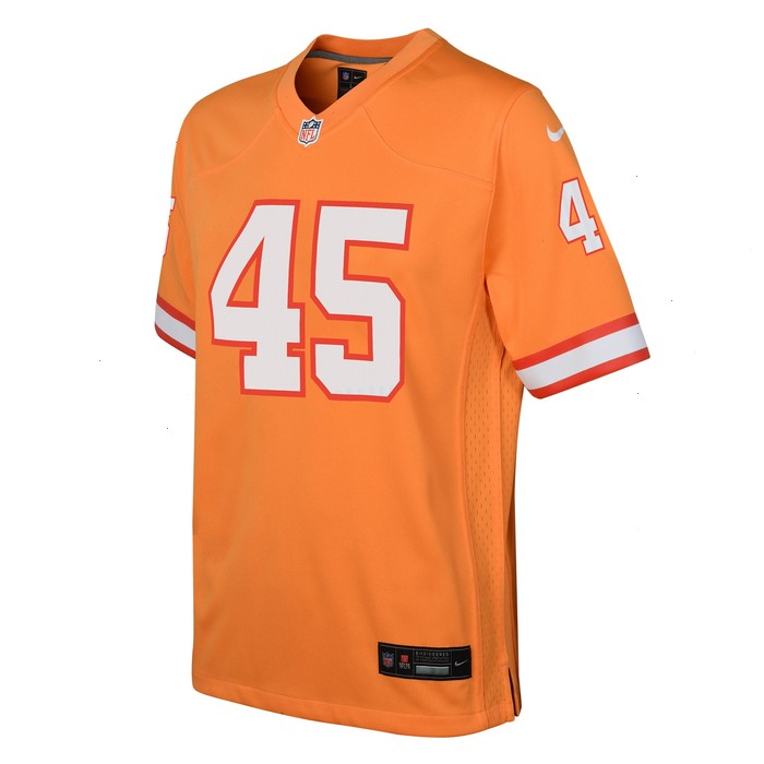 Devin White Tampa Bay Buccaneers Nike Youth Game Jersey - Orange