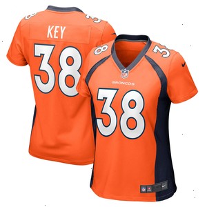 Devon Key Denver Broncos Nike Women's Team Game Jersey - Orange V1