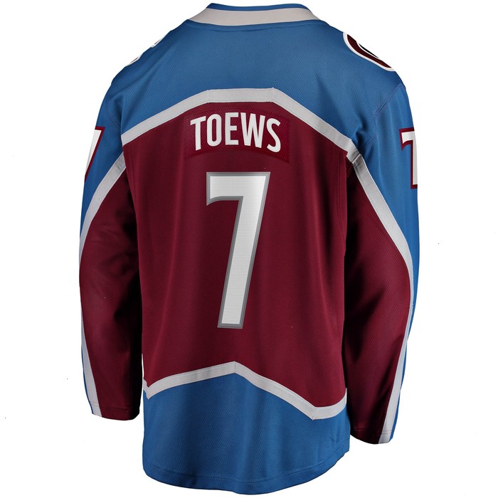 Devon Toews Colorado Avalanche Fanatics Branded Home Breakaway Player Jersey - Burgundy