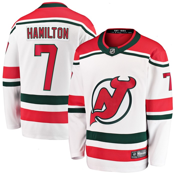 Dougie Hamilton New Jersey Devils Fanatics Branded 2022/23 Heritage Premier Breakaway Jersey - White