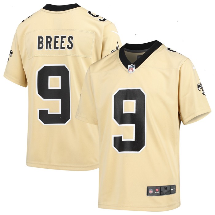 Drew Brees New Orleans Saints Nike Youth Inverted Game Jersey - Gold