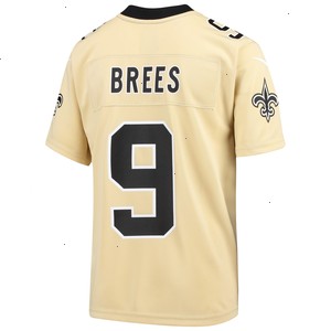 Drew Brees New Orleans Saints Nike Youth Inverted Game Jersey - Gold