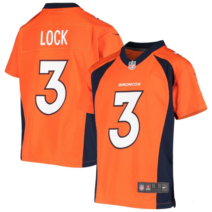 Drew Lock Denver Broncos Nike Youth Player Game Jersey - Orange