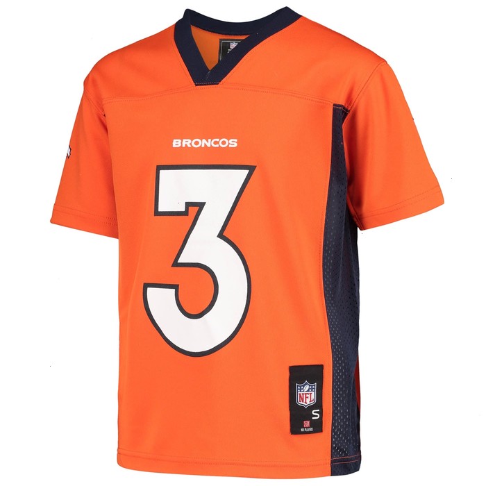 Drew Lock Denver Broncos Youth Replica Player Jersey - Orange