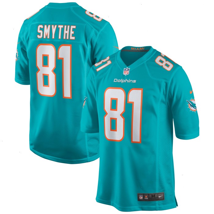 Durham Smythe Miami Dolphins Nike Game Jersey - Aqua