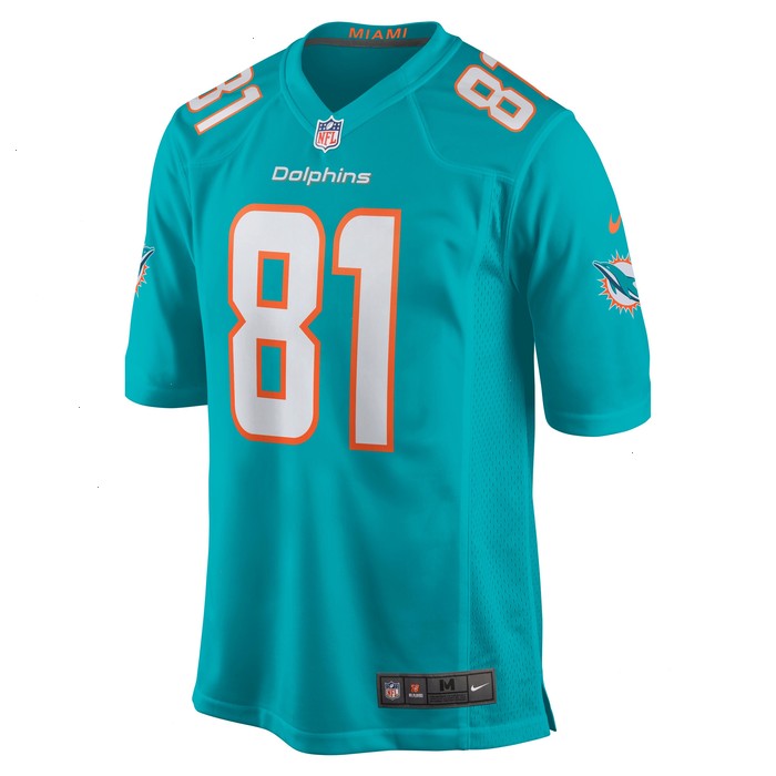 Durham Smythe Miami Dolphins Nike Game Jersey - Aqua