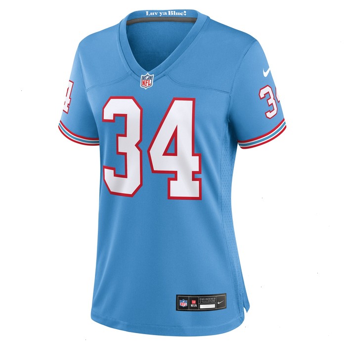 Earl Campbell Tennessee Titans Nike Women's Oilers Throwback Retired Player Game Jersey - Light Blue