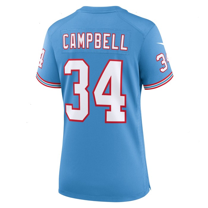 Earl Campbell Tennessee Titans Nike Women's Oilers Throwback Retired Player Game Jersey - Light Blue