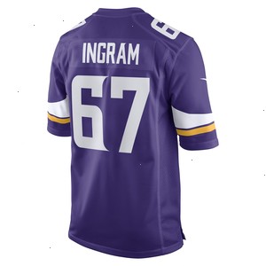 Ed Ingram Minnesota Vikings Nike Game Player Jersey - Purple