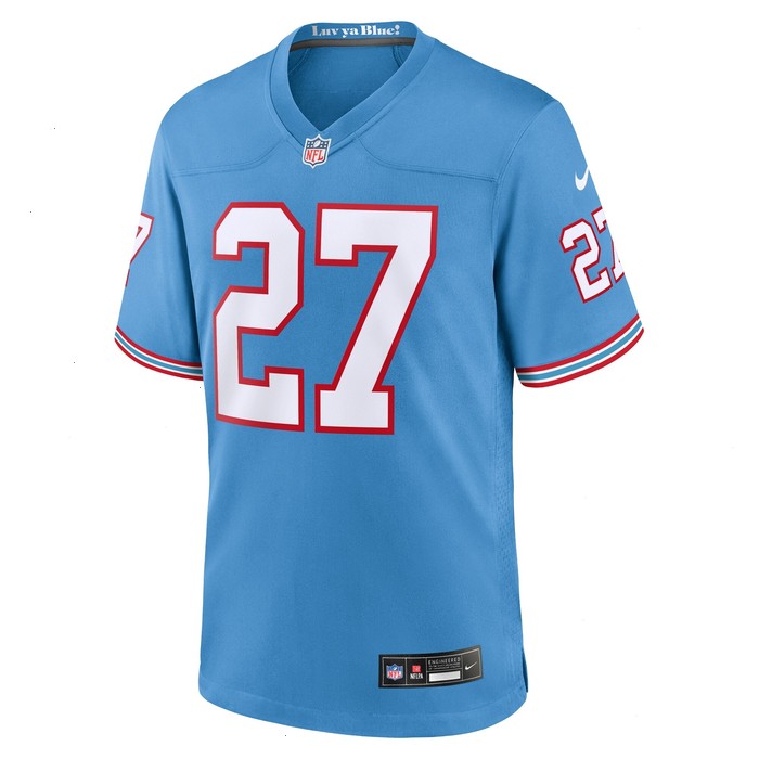 Eddie George Tennessee Titans Nike Oilers Throwback Retired Player Game Jersey - Light Blue