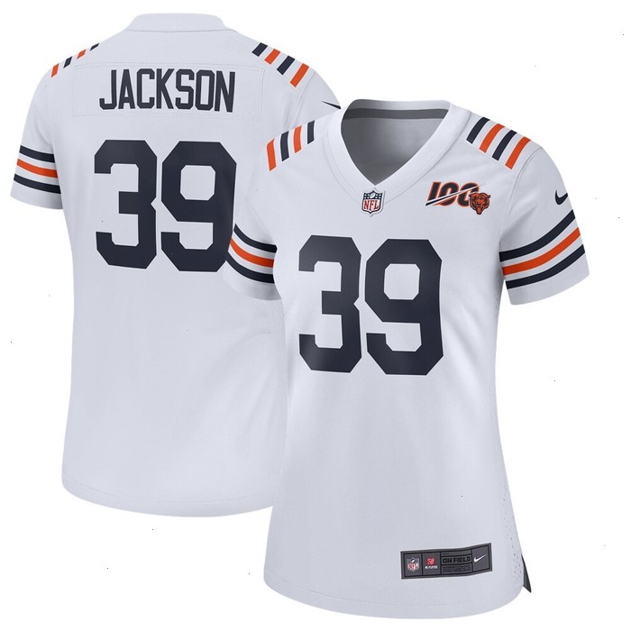 Eddie Jackson Chicago Bears Nike Women's 100th Season Alternate Classic Game Jersey - White