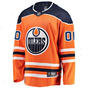 Edmonton Oilers Fanatics Branded Home Breakaway Custom Jersey - Orange