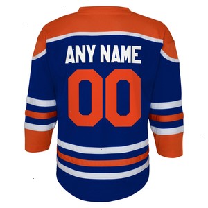  Edmonton Oilers Outerstuff Preschool Home Replica Custom Jersey - Royal