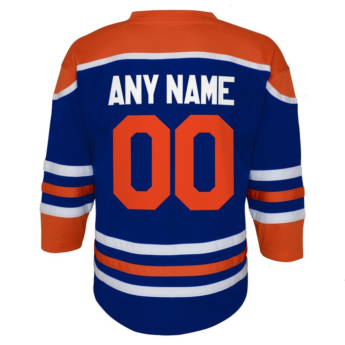 Edmonton Oilers Outerstuff Preschool Home Replica Custom Jersey - Royal