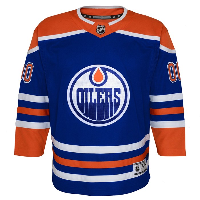 Edmonton Oilers Outerstuff Youth Home Replica Custom Jersey - Royal