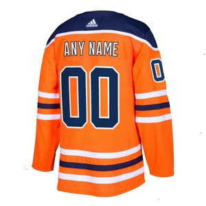 Edmonton Oilers adidas Authentic Custom Jersey - Orange