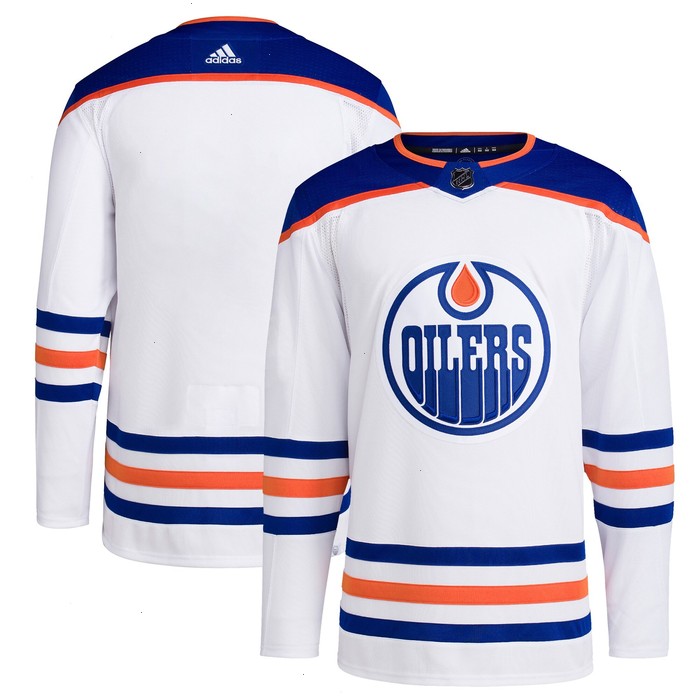 Edmonton Oilers adidas Away Primegreen Authentic Pro Blank Jersey - White