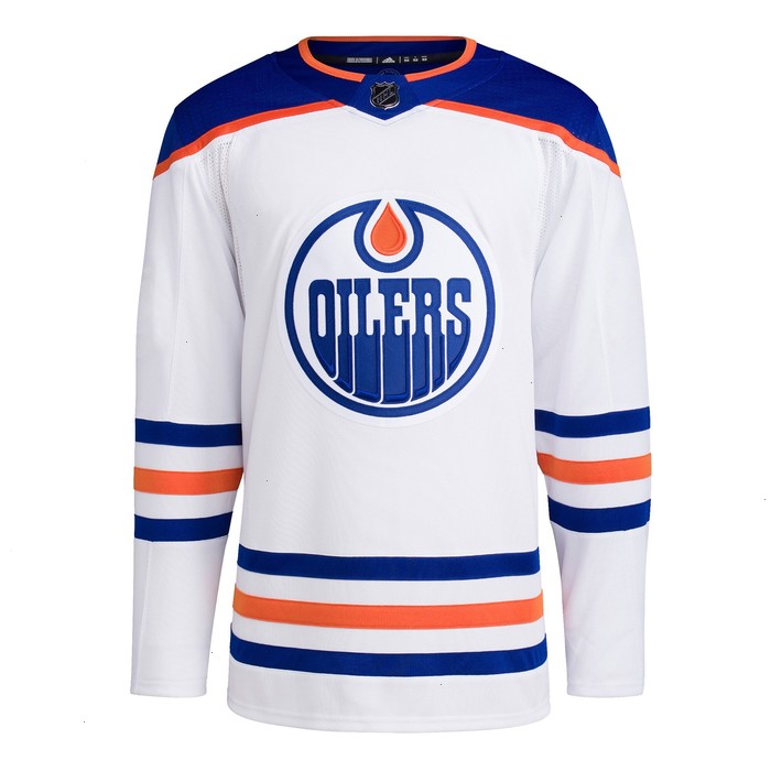 Edmonton Oilers adidas Away Primegreen Authentic Pro Blank Jersey - White