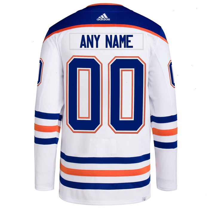 Edmonton Oilers adidas Away Primegreen Authentic Pro Custom Jersey - White