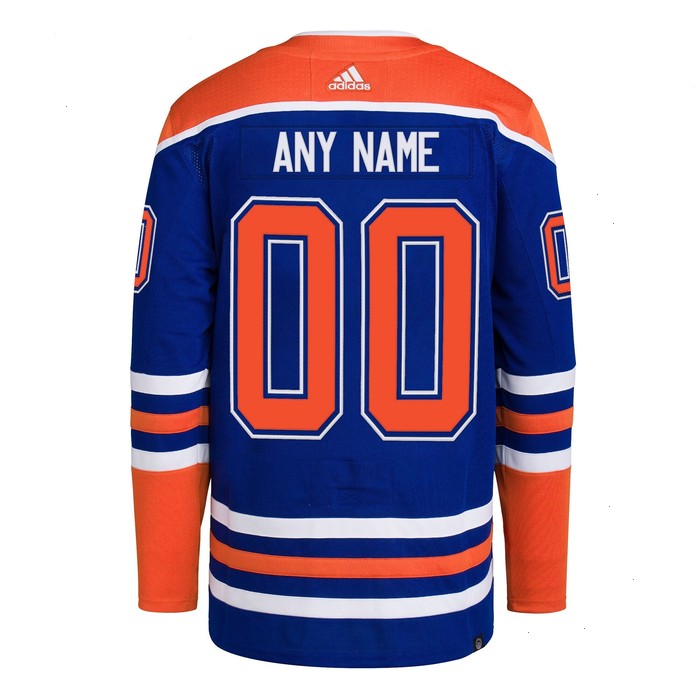 Edmonton Oilers adidas Home Primegreen Authentic Pro Custom Jersey - Royal