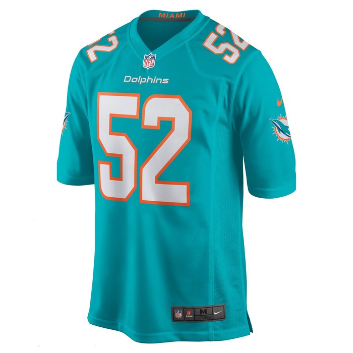 Elandon Roberts Miami Dolphins Nike Game Player Jersey - Aqua