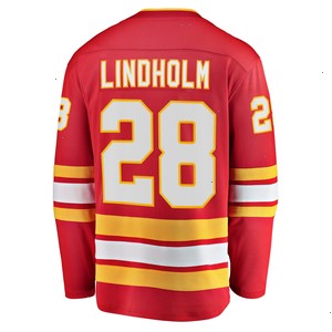 Elias Lindholm Calgary Flames Fanatics Branded Home Team Breakaway Player Jersey - Red