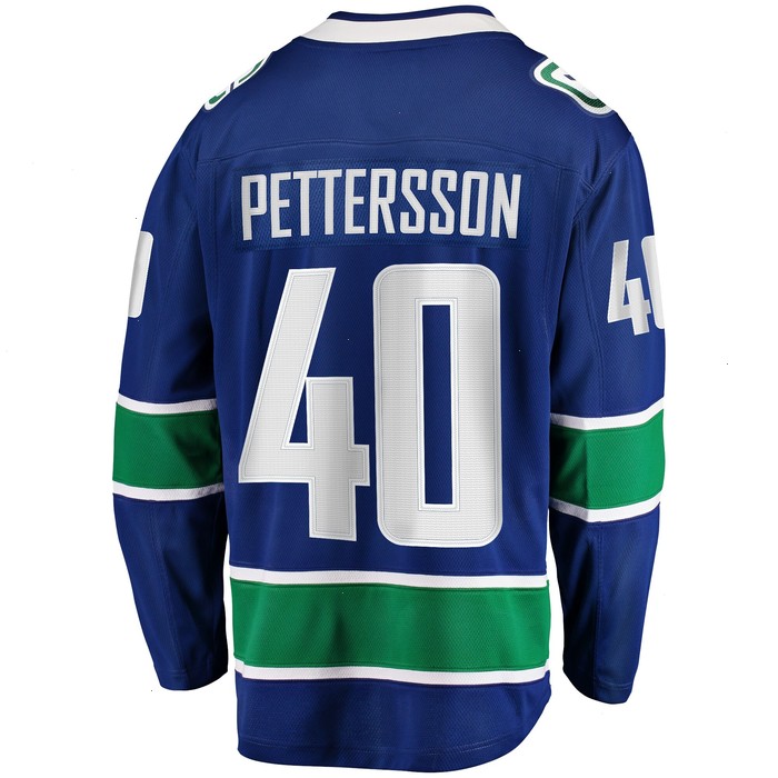 Elias Pettersson Vancouver Canucks Fanatics Branded 2019/20 Home Premier Breakaway Player Jersey - Blue