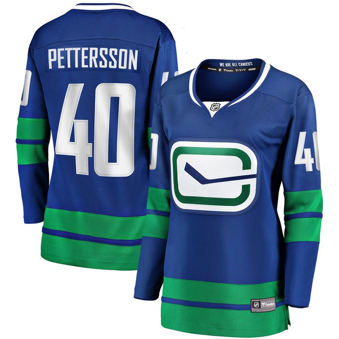 Elias Pettersson Vancouver Canucks Fanatics Branded Women's 2019/20 Alternate Premier Breakaway Player Jersey - Royal