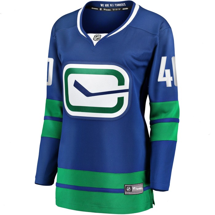 Elias Pettersson Vancouver Canucks Fanatics Branded Women's 2019/20 Alternate Premier Breakaway Player Jersey - Royal