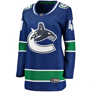 Elias Pettersson Vancouver Canucks Fanatics Branded Women's 2019/20 Home Premier Breakaway Player Jersey - Blue