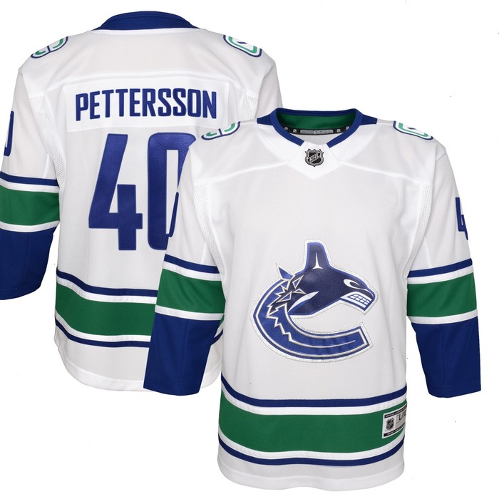 Elias Pettersson Vancouver Canucks Youth 2019/20 Away Premier Player Jersey - White