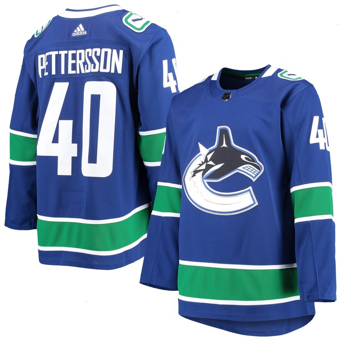 Elias Pettersson Vancouver Canucks adidas 2020/21 Authentic Home Player Jersey - Blue