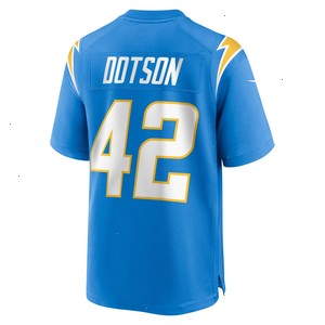 Elijah Dotson Los Angeles Chargers Nike Team Game Jersey - Powder Blue