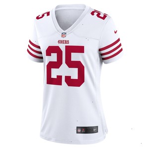 Elijah Mitchell San Francisco 49ers Nike Women's Player Game Jersey - White