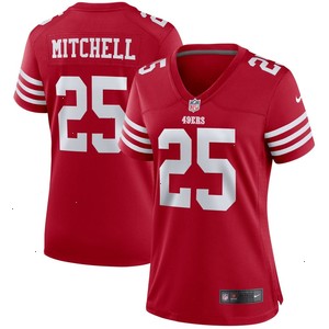 Elijah Mitchell San Francisco 49ers Nike Women's Team Player Game Jersey - Scarlet